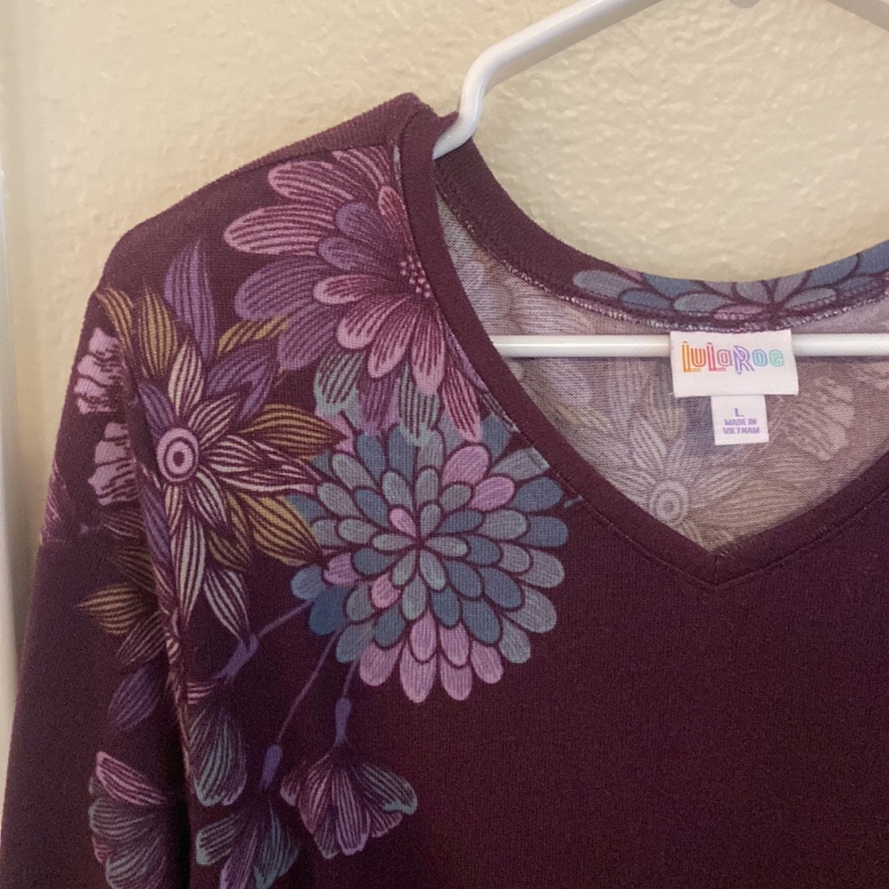 Lularoe Elizabeth Long Sleeve Tunic - Size Large (14-16) - Picture 2 of 7